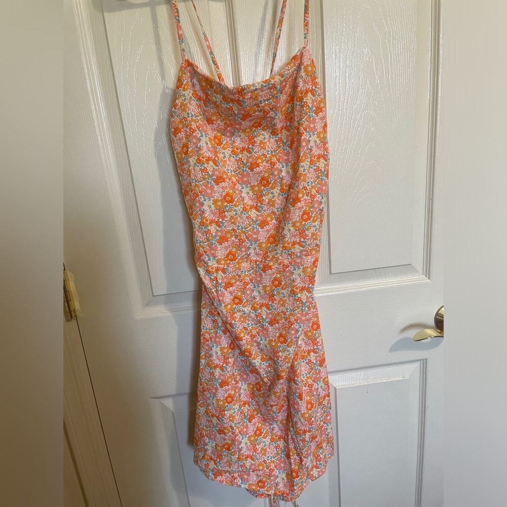 Multi color linen sundress